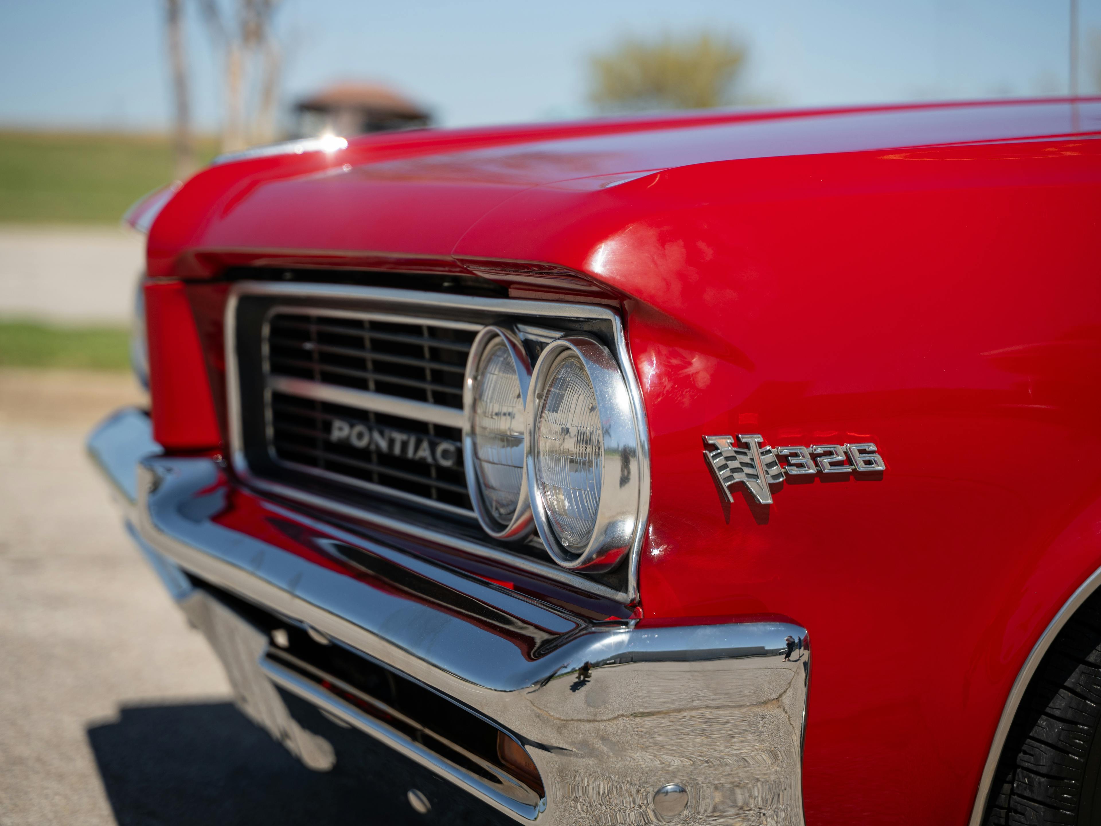 The 326 V8 decal of the 1964 Pontiac LeMans
